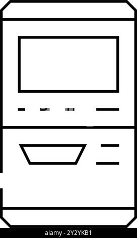 illustration vectorielle de l'icône du terminal pour l'achat d'une ligne de billet Illustration de Vecteur