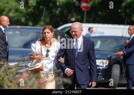 Palerme, Italie. 11 septembre 2024. La fille de Maria Mattarella aux funérailles de sa mère. (Crédit image : © Antonio Melita/Pacific Press via ZUMA Press Wire) USAGE ÉDITORIAL SEULEMENT! Non destiné à UN USAGE commercial ! Banque D'Images