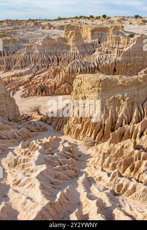 Les murs des dunes de Chine, parc national de Mungo Banque D'Images