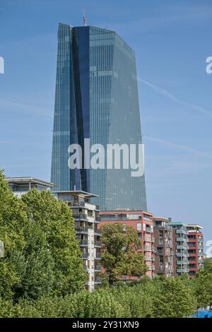 Europäische Zentralbank EZB, Hauptgebäude, Zentrale, Sonnemannstraße, Ostende, Francfort-sur-le-main, Hessen, Allemagne Banque D'Images