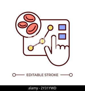 Icône de couleur RVB du diagramme érythrocytes Illustration de Vecteur