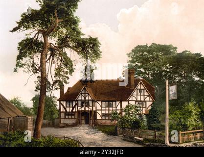 ein traditionelles Gasthaus aus dem 13. Jahrhundert, heute George & Dragon in Tunbridge Wells, England / a Traditional 13th Century inn, maintenant appelé The George & Dragon in Tunbridge Wells, England, Historisch, digital restaurierte Reproduktion von einer Vorlage aus dem 19. Jahrhundert, 1880, date du dossier non indiquée Banque D'Images