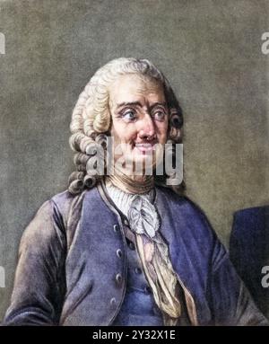 Jean Philippe Rameau (1683-1764), Französischer Komponist und Musikwissenschaftler., Historisch, digital restaurierte Reproduktion von einer Vorlage aus dem 19. Jahrhundert, date du dossier non précisée Banque D'Images