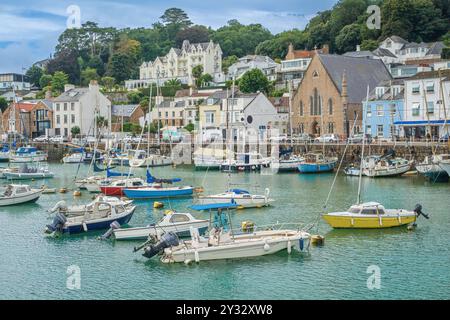 Port de St Aubin sur l'île de Jersey une des îles Anglo-Normandes Banque D'Images