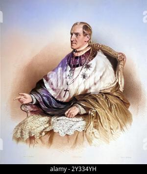 Joseph Othmar Ritter von Rauscher (geb. 6. Oktober 1797 à Wien, Gest. 24. Novembre 1875 ebenda) War von 1849 bis 1853 Fürstbischof von Seckau, von 1853 bis 1861 Römisch-katholischer Erzbischof von Wien und von 1861 bis 1875 Fürsterzbischof von Wien sowie ab 1855 Kardinal der Römischen Kirche, Historisch, digital restaurierte Reproduktion von einer Vorlage aus dem 19. Jahrhundert, date du dossier non précisée Banque D'Images