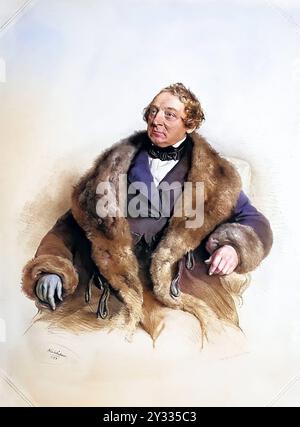 Heinrich Johann Immanuel Anschütz geb. 8. Février 1785 à Luckau, Gest. 29. Décembre 1865 in Wien War ein Deutsch-österreichischer Schauspieler, Histo Banque D'Images