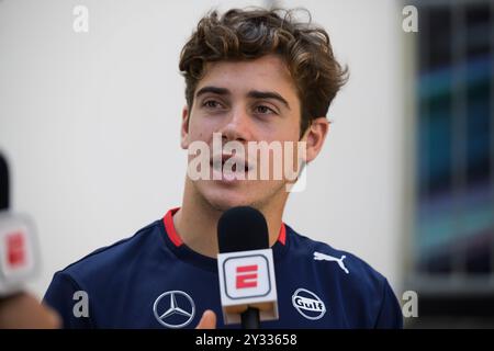 Bakou, Azerbaïdjan. 12 septembre 2024. Franco Colapinto de Williams Racing lors de la Journée des médias. Ahmad Al Shehab/Alamy Live News. Banque D'Images