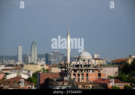 Vue de Büyük Çamlıca camii parkı,Uskudar, Istanbul, Turquie, Europe-Asie Banque D'Images