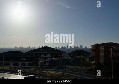 Vue de Büyük Çamlıca camii parkı,Uskudar, Istanbul, Turquie, Europe-Asie Banque D'Images