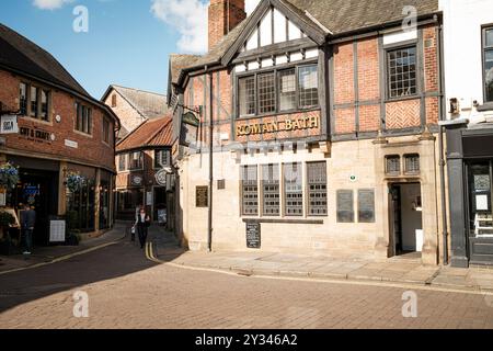 La façade de l'historique Roman Bath pub inn hôtel dans le centre de York, Royaume-Uni. Banque D'Images