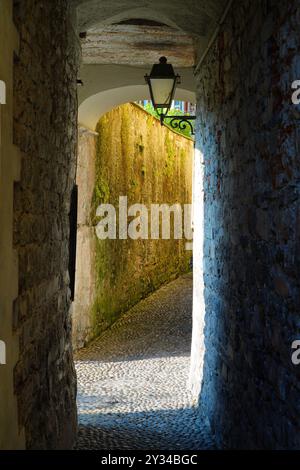 BELLAGIO, ITALIE -10 juillet 2024- vue de jour d'été de Bellagio, un village coloré sur le lac de Côme dans la province de Lecco dans la région italienne de Lombardie. Banque D'Images