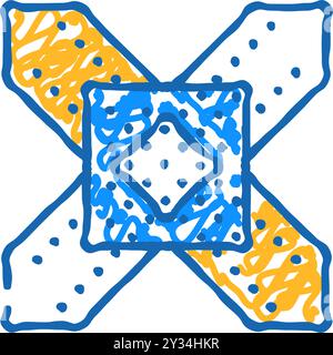 icône de pièce de construction de structure métallique doodle illustration Illustration de Vecteur