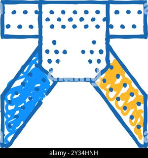 icône de pièce de construction de structure métallique illustration de doodle Illustration de Vecteur
