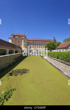 Château d'Ellwangen, Prince Provost of the Prince Provostry of Ellwangen, manoir, architecture, bâtiment historique, eau stagnante, cankweed, Ellwa Banque D'Images