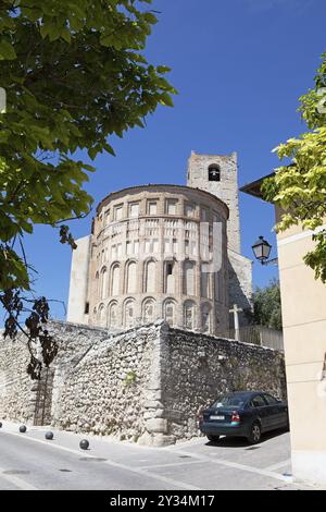 Église mauresque San Martin, derrière El Castillo Habitado à Cuellar, province de Ségovie, Castille-et-Léon, Espagne, Europe Banque D'Images