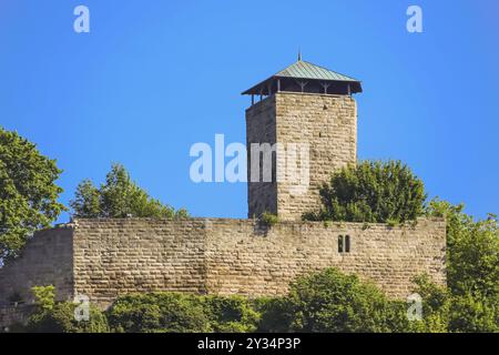 Château de Hohenbeilstein, château perché, Beilstein, Heilbronn district, Bade-Wuertemberg, Allemagne, Europe Banque D'Images