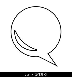 Icône de bulle de discussion. Épingle de bulle de parole isolée sur blanc. Icônes de ligne de bulles de dialogue. Panneau de contour simple. Idée. Appelez la bulle. Illustration de Vecteur