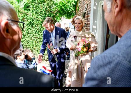 Mesh, pays-Bas, 2024-09-12 15:04:26 MESH, 12-09-2024, municipalité d'Eijsden-Margraten le roi Willem Alexander et la reine Máxima à Mesch, municipalité d'Eijsden-Margraten pour le début national de la célébration des 80 ans de liberté. PHOTO : NLBeeld/Patrick van EmstDans la photo : crédit : NL Beeld/Patrick van EMST Banque D'Images