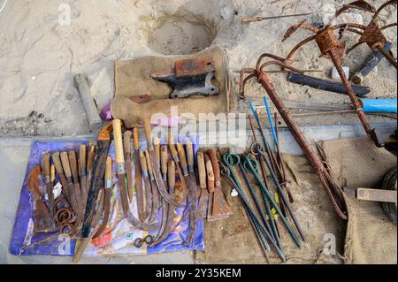 Outils de fabrication de bateaux. outils de charpentier Banque D'Images