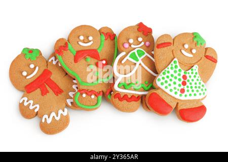 biscuit de pain d'épices de noël isolé sur fond blanc Banque D'Images