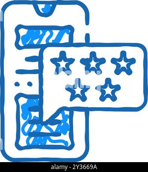 app témoignage témoignage icône doodle illustration Illustration de Vecteur