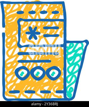 icône de premiers soins de compresse froide instantanée illustration de doodle Illustration de Vecteur