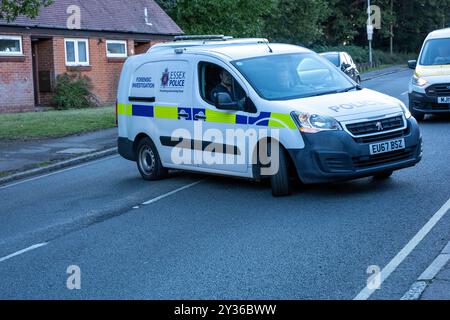 Brentwood Essex 12th Sep. 2024 la police d'Essex enquête sur un "incident grave" à Ingrave Road, Brentwood Essex. Il y a des spéculations locales selon lesquelles il pourrait s'agir d'un meurtre. Crédit : Ian Davidson/Alamy Live News Banque D'Images