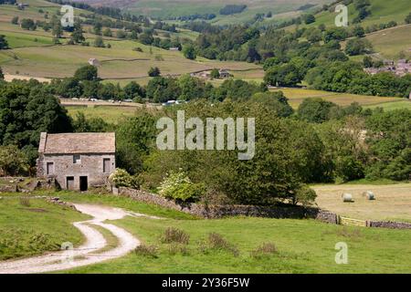 Blayshaw Barn, Upper Nidderdale, Nidderdale National Landscape, N. Yorkshire, Angleterre Banque D'Images