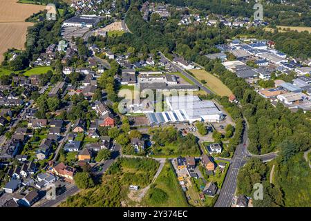 Luftbild, Gewerbegebiet Dieselstraße und Pinnerstraße Bundesstraße B227, Hetterscheidt, Heiligenhaus, Ruhrgebiet, Rhénanie-du-Nord-Westphalie, Deutschland ACHTUNGxMINDESTHONORARx60xEURO *** vue aérienne, zone industrielle Dieselstraße et Pinnerstraße route fédérale B227, Hetterscheidt, Heiligenhaus, région de la Ruhr, Rhénanie du Nord-Westphalie, Allemagne ATTENTIONxMINDESTHONORARx60xEURO Banque D'Images