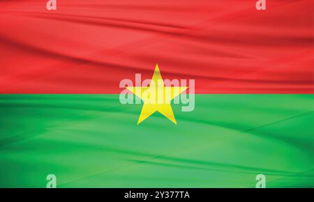 Illustration du drapeau du Burkina Faso et du drapeau du pays vectoriel modifiable du Burkina Faso Illustration de Vecteur