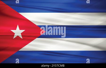 Illustration du drapeau de Cuba et du drapeau de pays de Cuba vectoriel modifiable Illustration de Vecteur