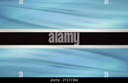 Illustration du drapeau du Botswana et du drapeau de pays du Botswana vectoriel modifiable Illustration de Vecteur