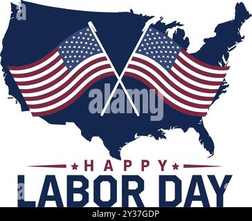 bonne fête du travail Illustration de Vecteur