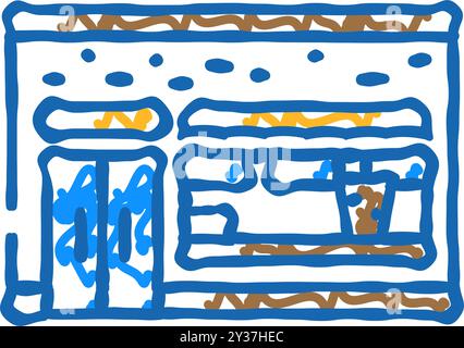 tapas bar street café icône doodle illustration Illustration de Vecteur