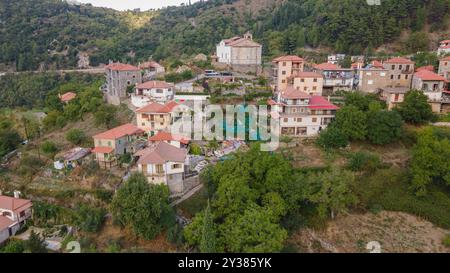 Lagadia village, Arkadia, Grèce Banque D'Images