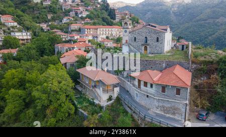 Lagadia village, Arkadia, Grèce Banque D'Images