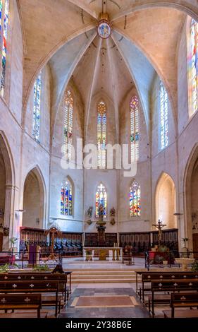 Intérieur de la cathédrale de Minorque, à Ciutadella (Minorque, Îles Baléares, Espagne) ESP : Interior de la Catedral de Menorca, en Ciutadella (Minorque) Banque D'Images