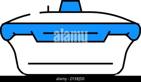 illustration en couleur de l'icône de boîte à lunch sous vide Illustration de Vecteur