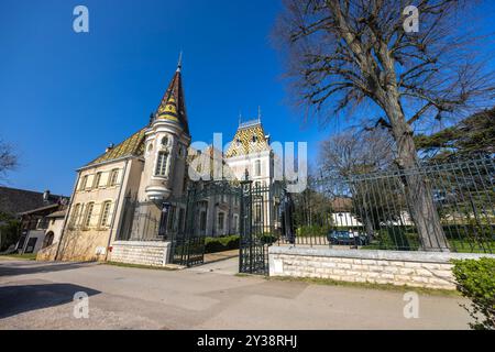 Château Aloxe-Corton (château), Bourgogne, France Banque D'Images