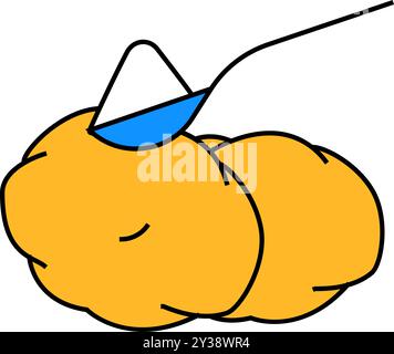 illustration de couleur d'icône d'additifs alimentaires d'amidon Illustration de Vecteur