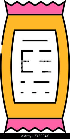 description de l'illustration de couleur de l'icône des additifs alimentaires Illustration de Vecteur