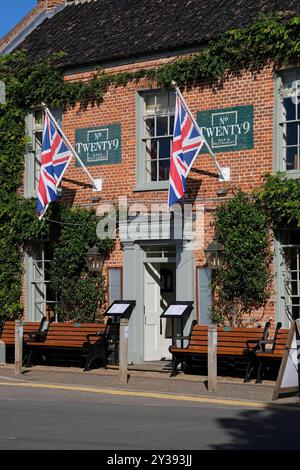 Non. Vingt-neuf restaurant, burnham Market, nord de norfolk, angleterre Banque D'Images