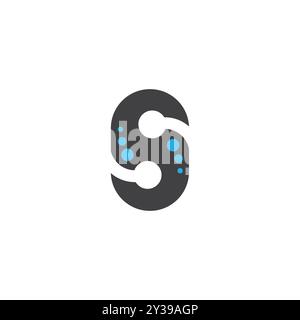 Design élégant du logo lettre S. Illustration de Vecteur