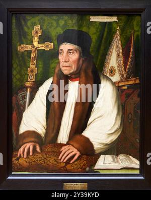 Portrait de William Warham (1450-1532), archevêque de Cantorbéry de 1503 à 1532, huile sur panneau (chêne), 1527, Hans HOLBEIN le jeune, Augsbourg (Allema Banque D'Images