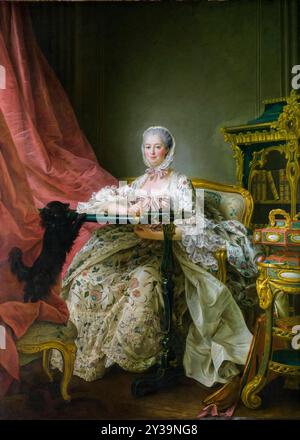 Madame de Pompadour (Jeanne Antoinette poisson, 1721-1764), à son tambour Frame, portrait à l'huile sur toile de François-Hubert Drouais, 1763-1764 Banque D'Images