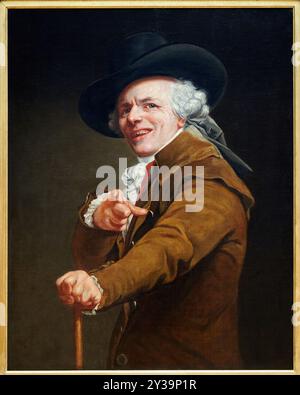 Autoportrait, moquerie, vers 1793, Joseph DUCREUX, Nancy, 1735 - Paris, 1802, Musée du Louvre, Paris, France Banque D'Images