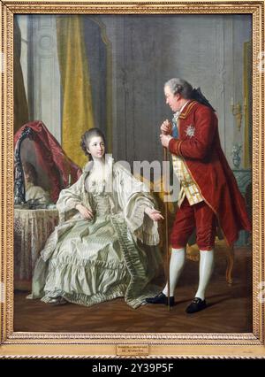 Portrait du marquis de Marigny (1727-1781) et de son épouse Marie-Françoise Filleul (1751-1822), 1769, huile sur toile, Louis Michel VANLOO, Toulon, 170 Banque D'Images