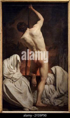 Charon transportant les ombres, vers 1735, huile sur toile, Pierre SUBLEYRAS, Saint-Gilles du Gard, 1699 - Rome, 1749, Musée du Louvre, Paris, France Banque D'Images