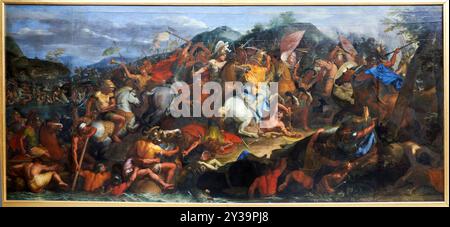 Traversée du Granicus, 1665, Charles LE BRUN, Paris, 1619 - Paris, 1690, Musée du Louvre, Paris, France Banque D'Images