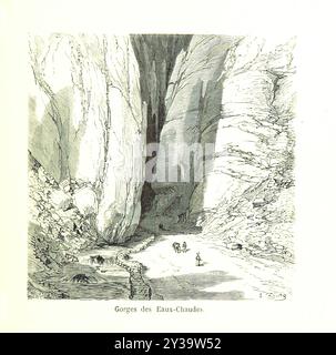 Route des eaux-chaudes - image prise de la page 191 de 'Voyage aux Pyrénées ... Troisième édition illustraée par Gustave doré' Banque D'Images